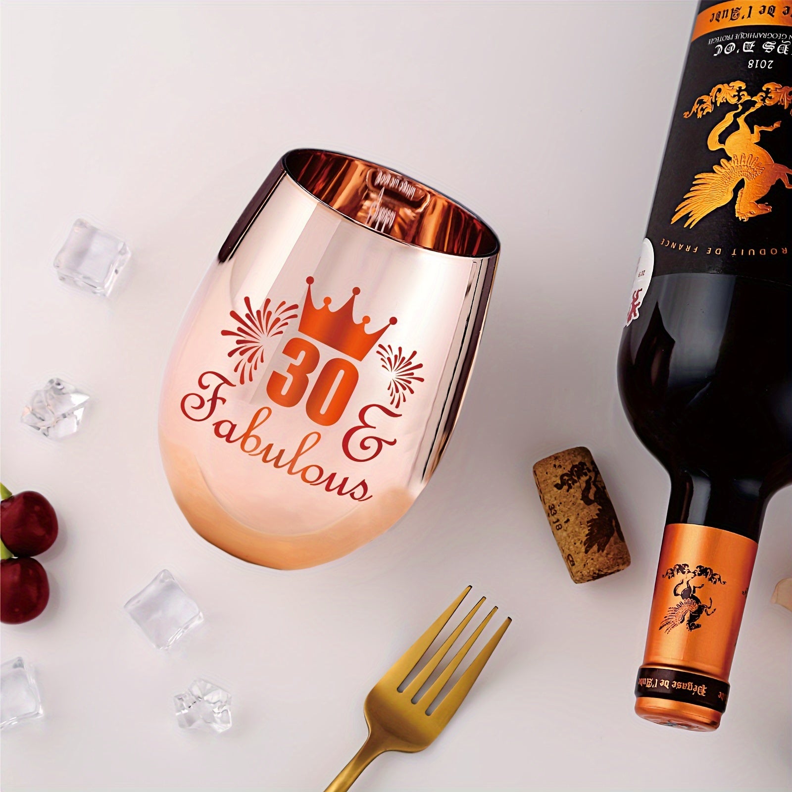 Glass Birthday Cup for Women 30th-70th Reusable Durable Drinkware