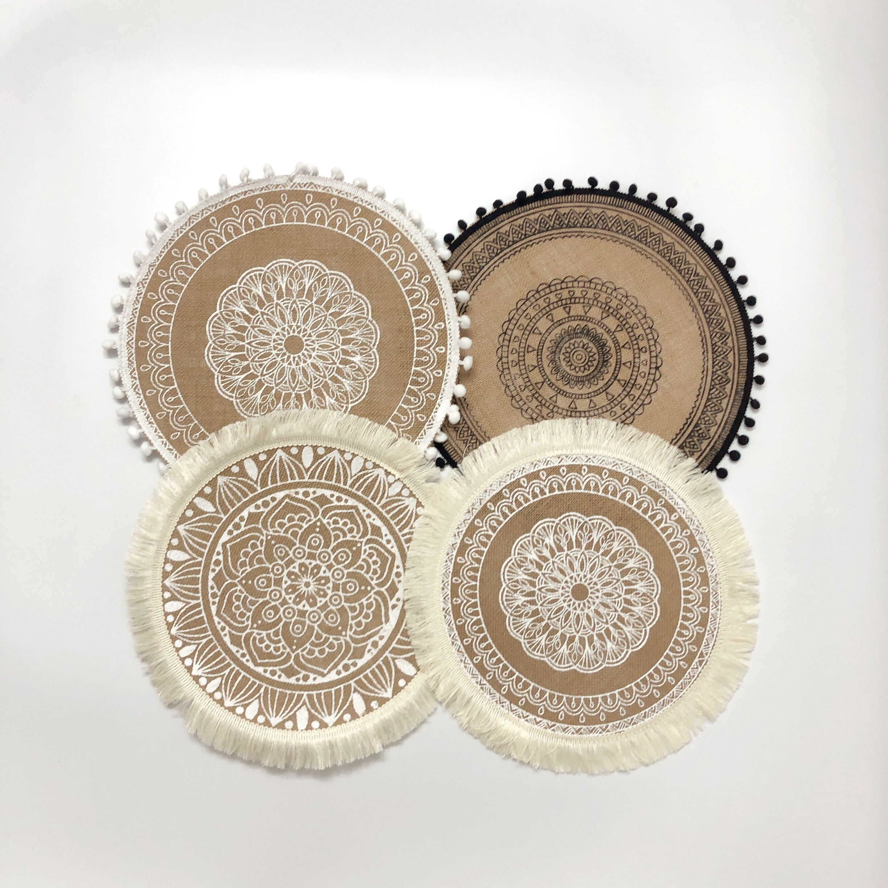 Natural Jute Woven Placemats Bohemian Style for Home Dining and Parties