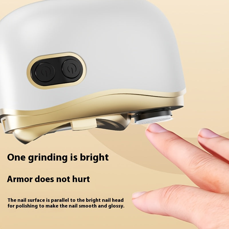 2-in-1 Electric Nail Grinder and Clipper USB Rechargeable with 400mAh Lithium Battery