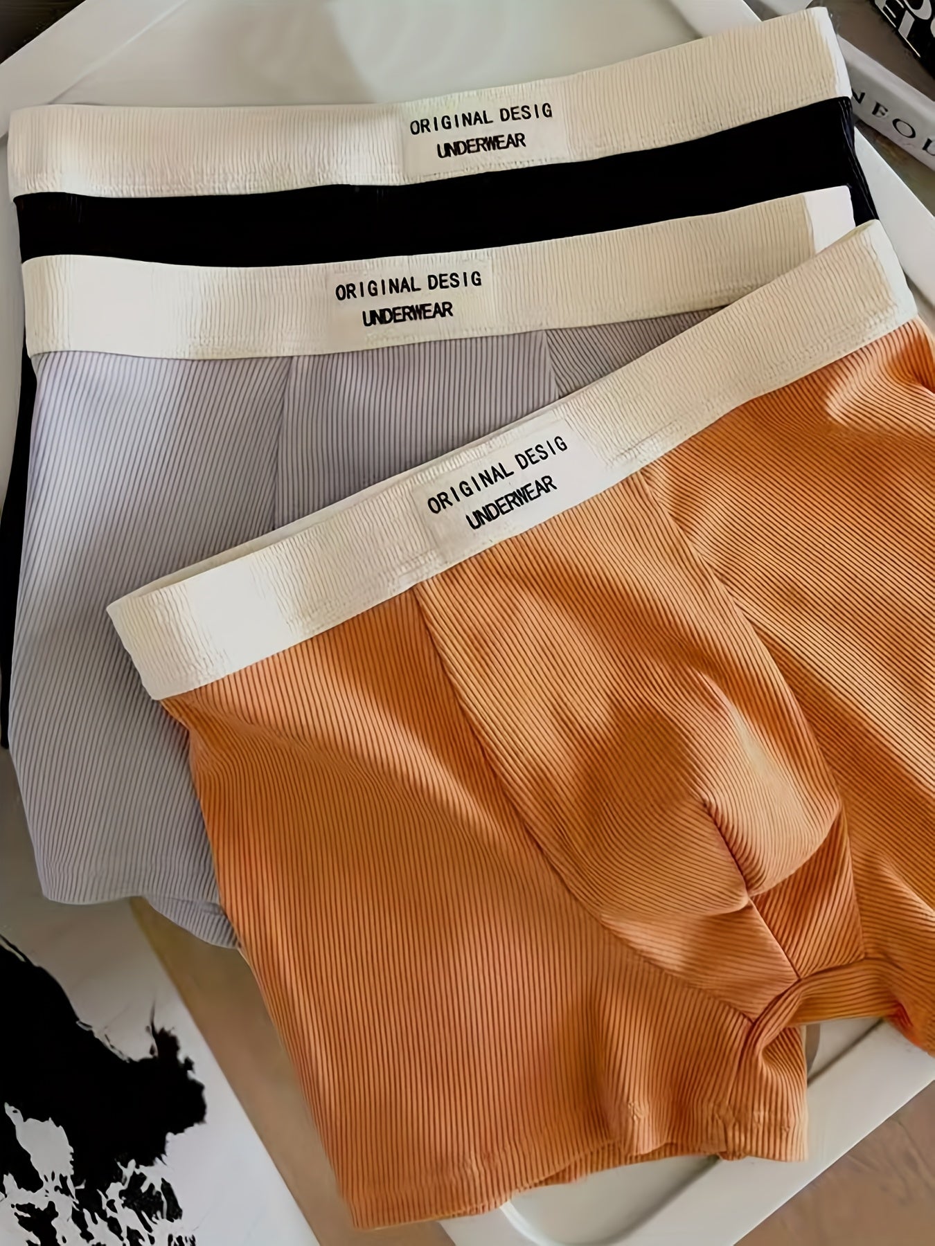 Men's Boxer Briefs 8 Pack Polyester Spandex Medium Stretch Breathable Solid