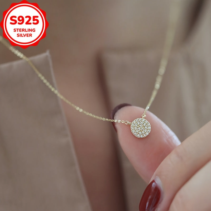Women Silver Clavicle Necklace Starry Sky Romantic Style Simple Versatile Jewelry