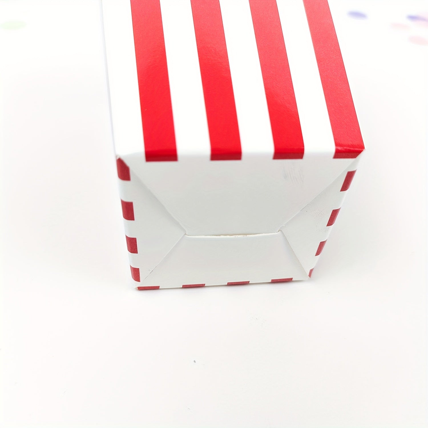 Striped Paper Popcorn Boxes Set of 12 for Parties and Snacks