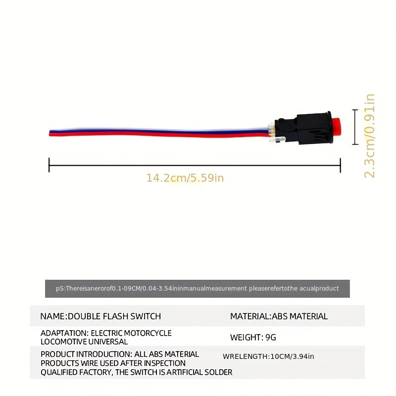 Universal motosikl yoqilg'ich signal chirog'i 12V 24V signal chirog'i tugmasi