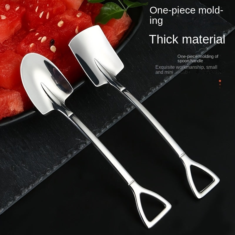 Set of 4 Stainless Steel Spoons Watermelon Dessert Ice Cream Scoops Durable Portable