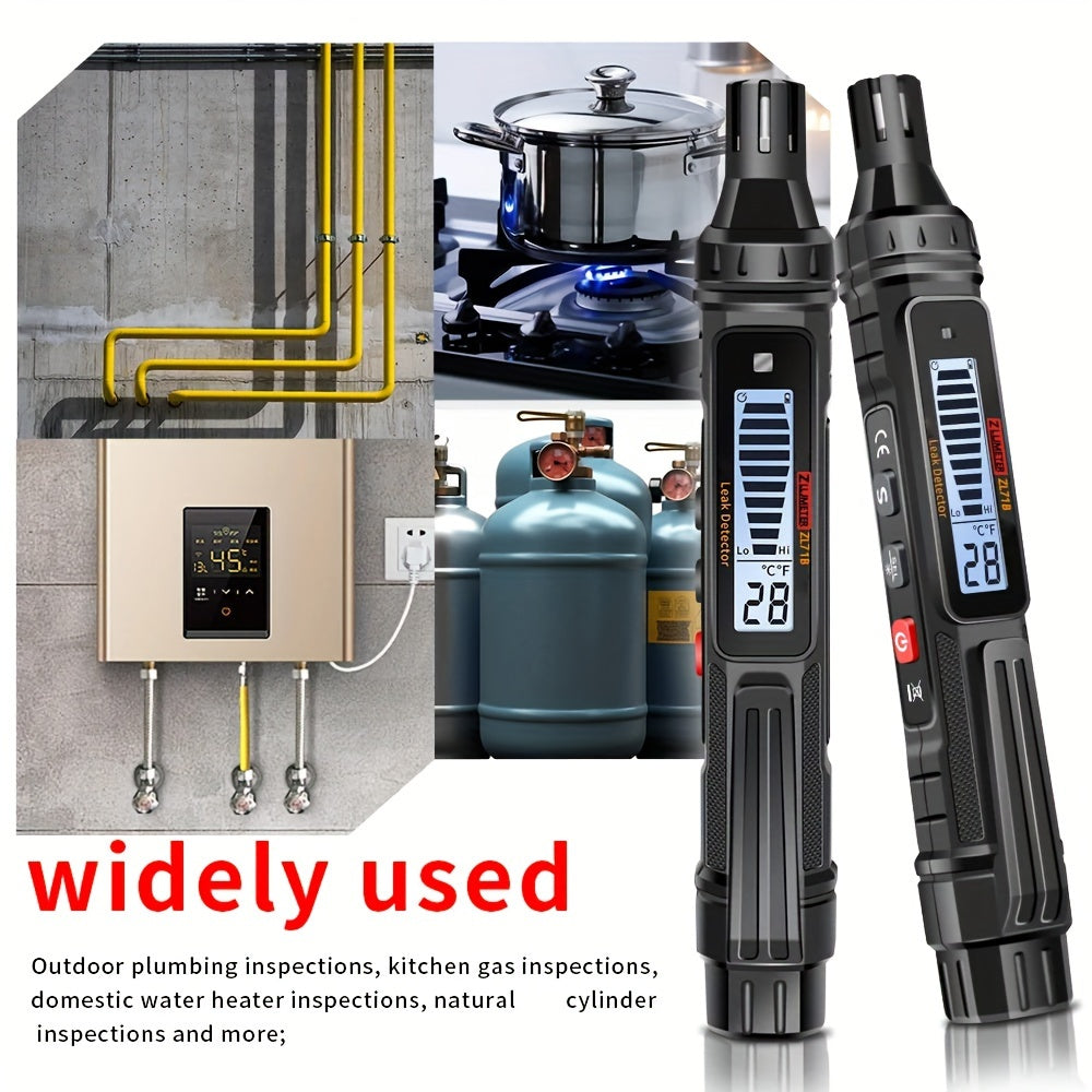 Gas Leak Detector with Buzzer Alarm and PPM Analyzer for Combustible Gases