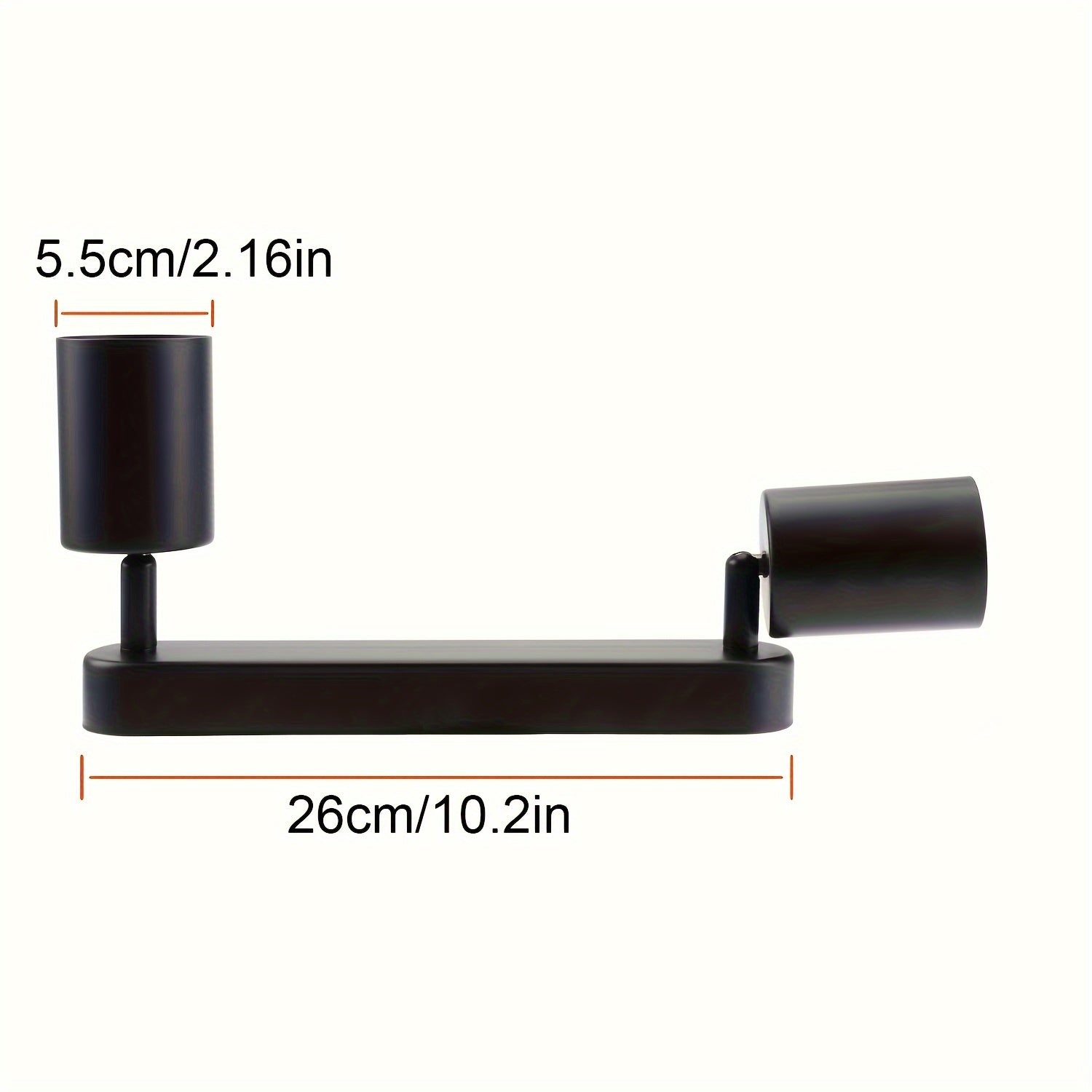 Vintage Style Cast Iron Ceiling Light with 2-Bulb Rotatable Spotlight GU10 Semi-Flush Mount