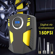 Portable 12V Car Tire Inflator with Digital Display and Multi-Function
