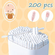 200-Piece Cotton Swabs Set for Ear and Nose Cleaning Ideal Gift for Holidays