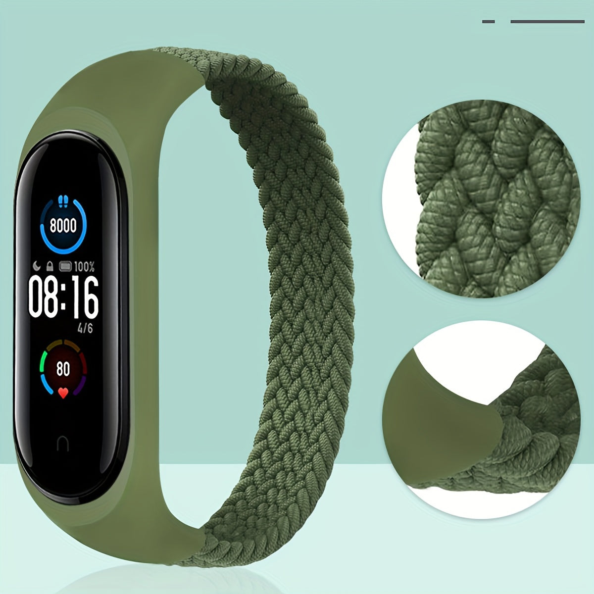 Nylon Braided Single Circle Stretch Wristband for Xiaomi Smartwatch Watch Band
