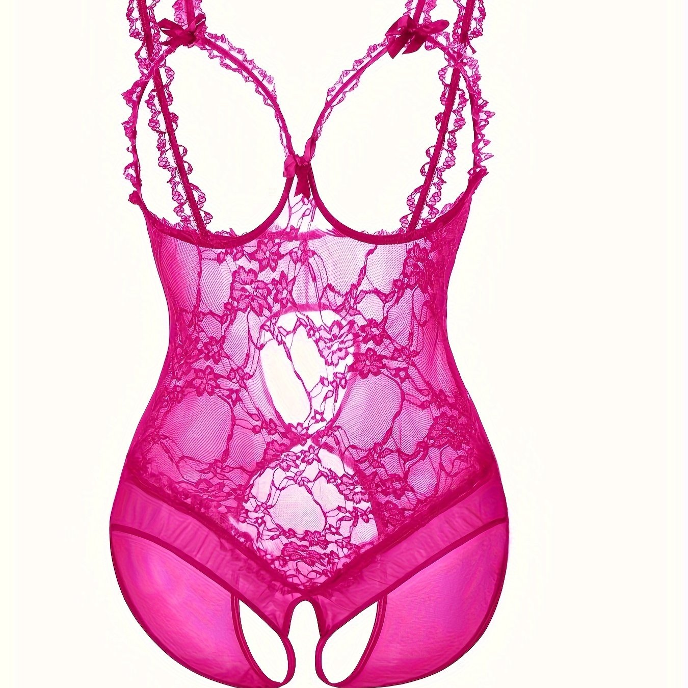 Plus o'lcham ayollar uchun shaffof gul naqshli tikanli ochiq kubokli, qovurg'ali bodysuit