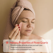Natural Rose Quartz Gua Sha Facial Massage Tool for Skincare and Self-Care