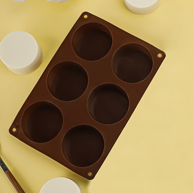 Silicone Mousse Cake Mold 6 8 12 Cavity Round Jelly Pudding Egg Tart Baking Tool