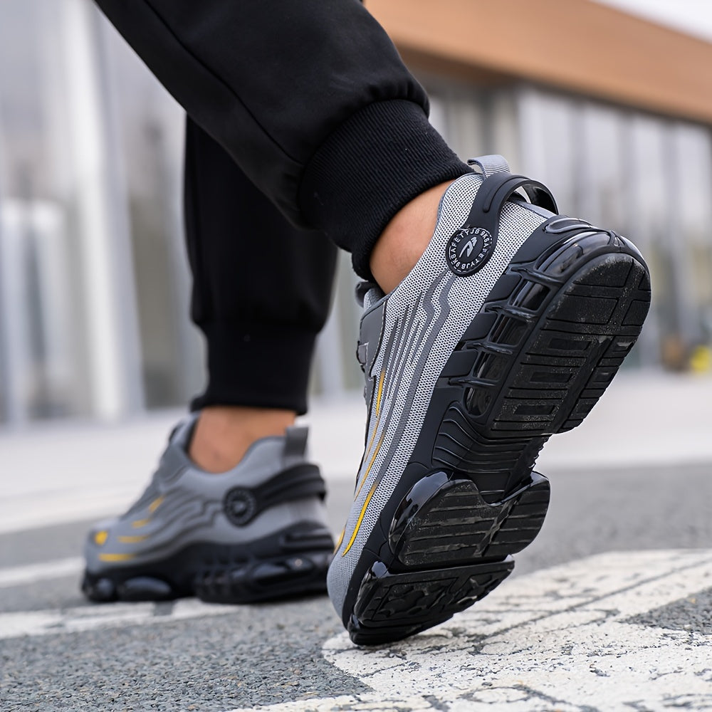 Zapatillas de seguridad con punta de acero y transpirables para todo tipo de estaciones