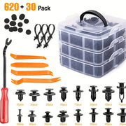 Avtomobilni bosish uchun tutqich kliplar to'plami, plastmassa eshik paneli bumper fastenerlari, 620 dona