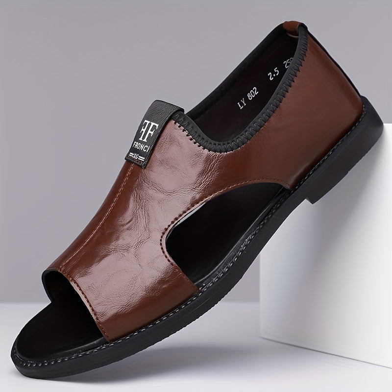 Sandalias de dedo abiertas para hombre, ligeras, transpirables, de verano, casuales, con suela de goma antideslizante