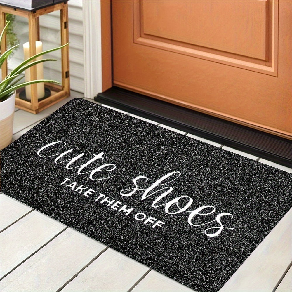 Stain Resistant Non-Slip Polyester Doormat with Floral Pattern for Entrance and Home