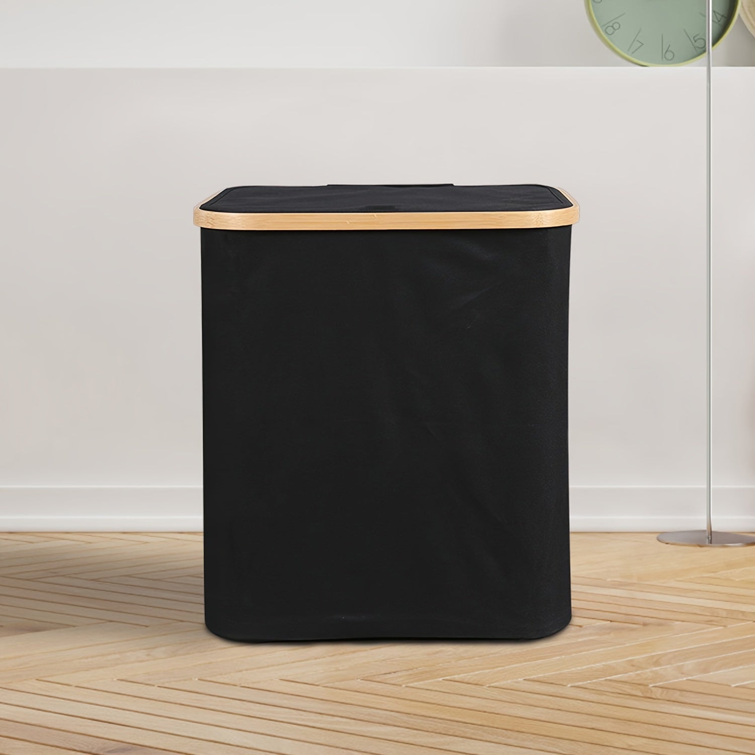 Bamboo Laundry Hamper 60L Foldable Waterproof Collapsible Closet Bathroom Storage