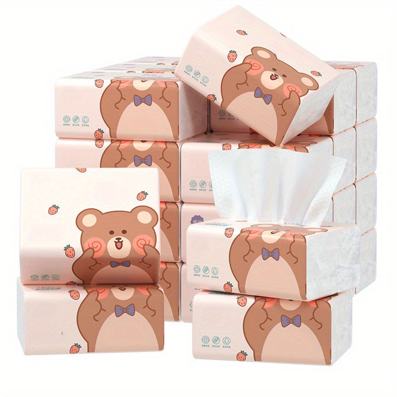 8 Pack Wooden Tissue Paper 280 Sheets 5-Layer for Home Office Party