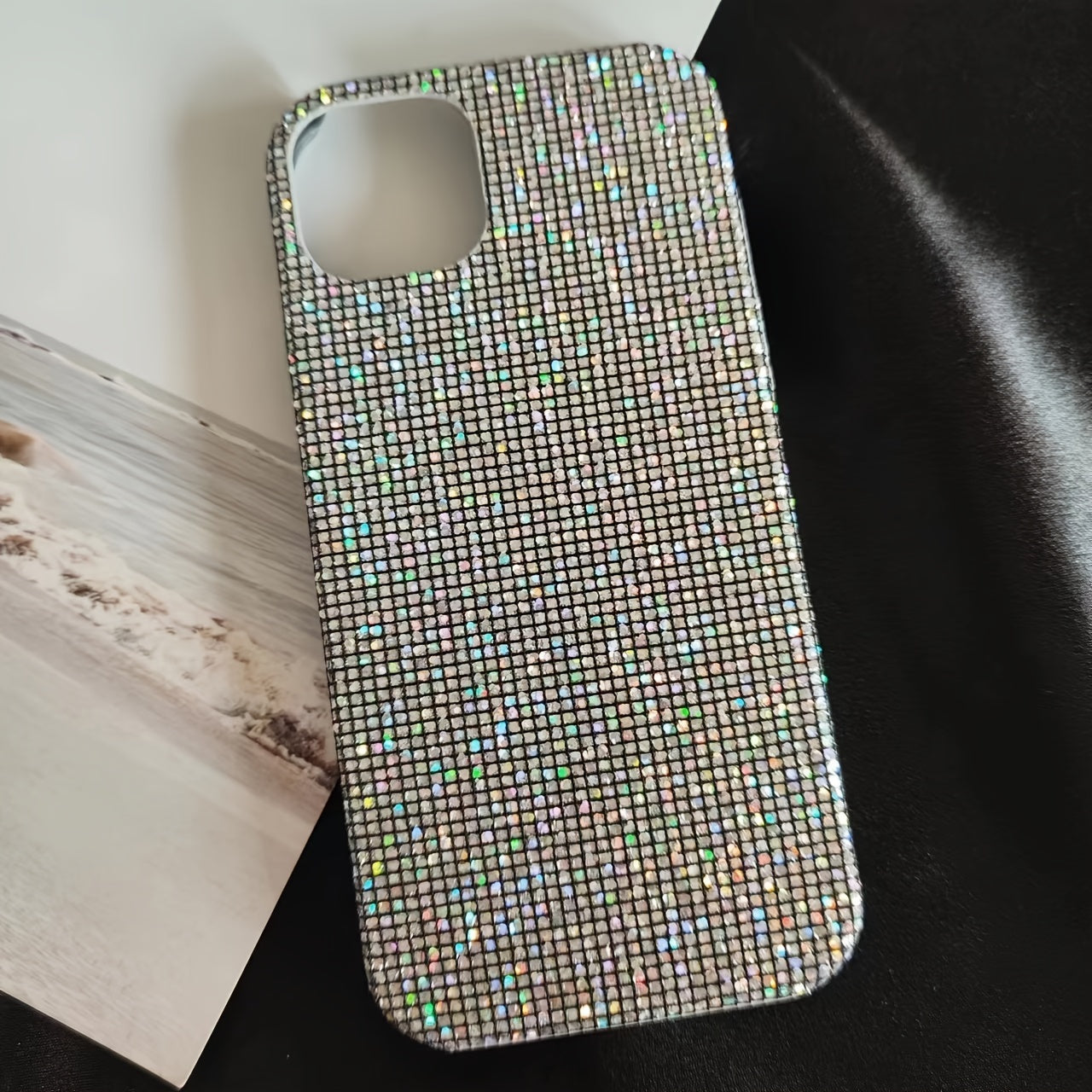 Black Glitter Anti-Drop Phone Case for iPhone Models 7-15