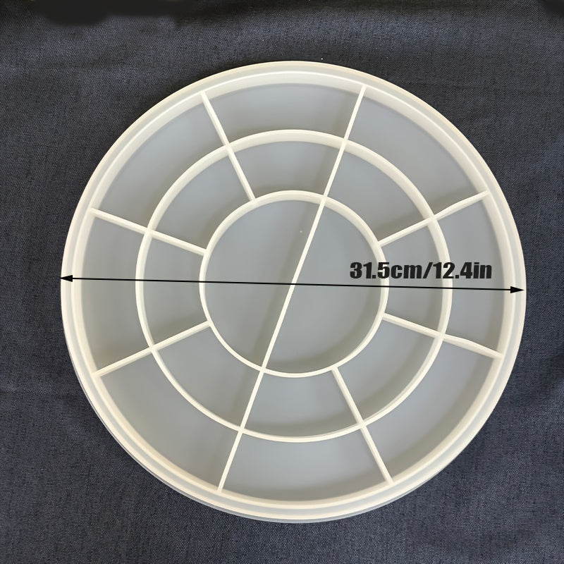Large Round Silicone Mold for Concrete Epoxy Clay Plaster Fruit Tray Crafting