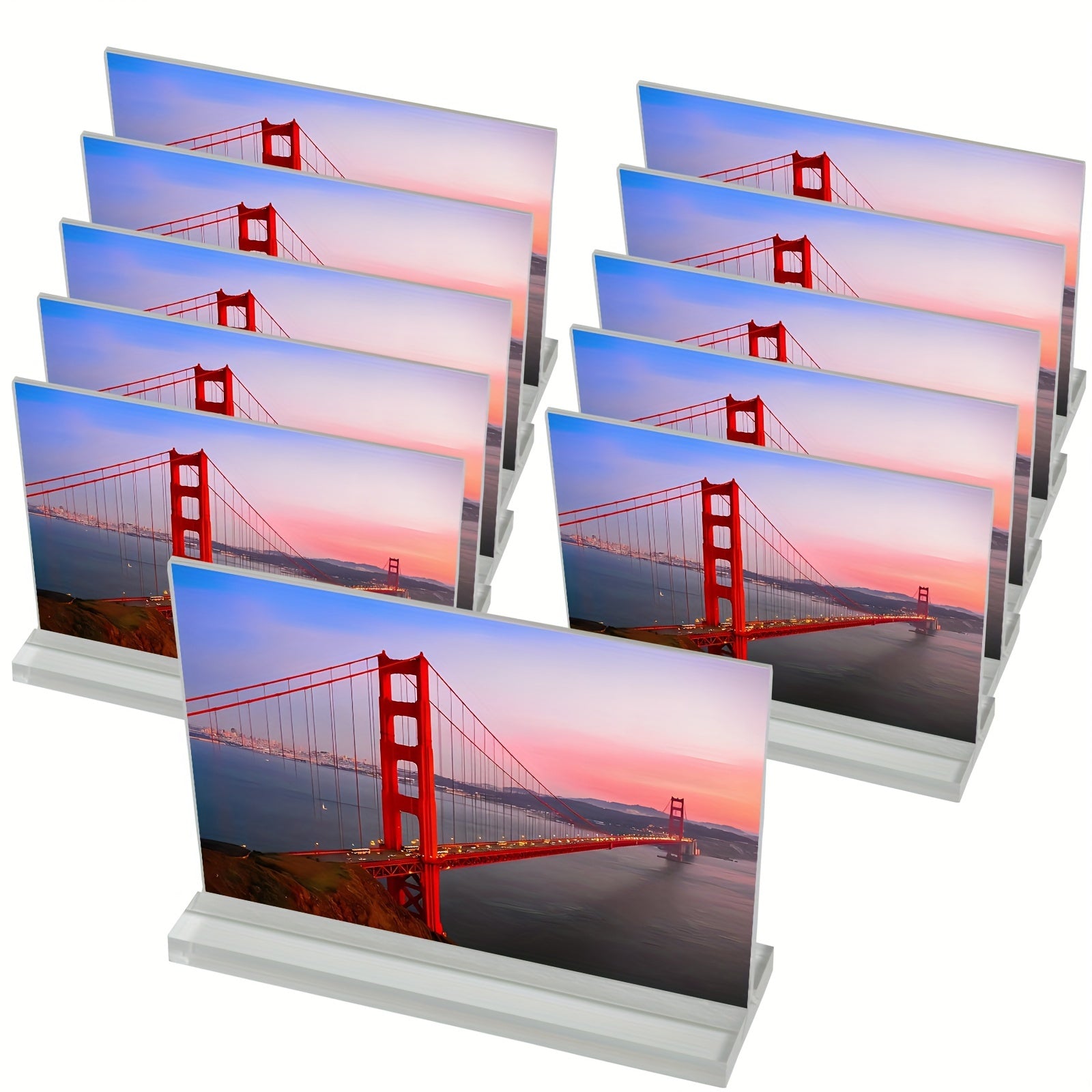 4 Acrylic Sign Holders for A5 A6 Labels Transparent Display Stands for Desk Counter