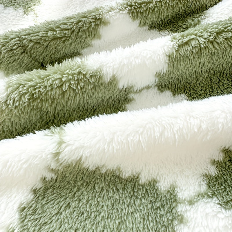 Uyqu uchun qulay plaid flanel yostiqchasi, divan, yotoq, sayohat uchun, mashina yuvish mumkin