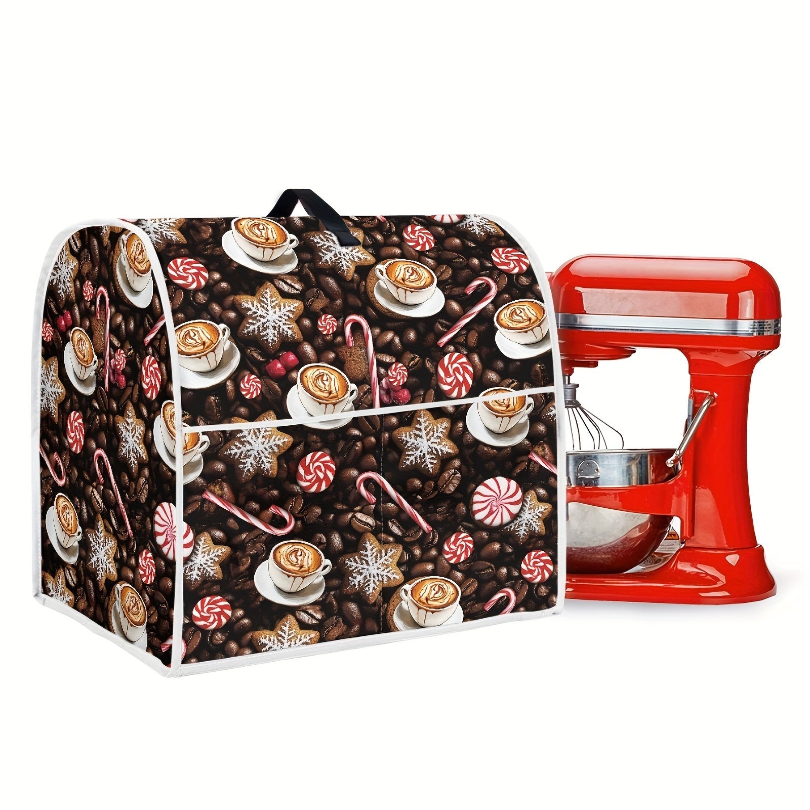 Kitchen Appliance Cover for Mixer and Coffee Machine Foldable Dust Cover with Pocket and Handle