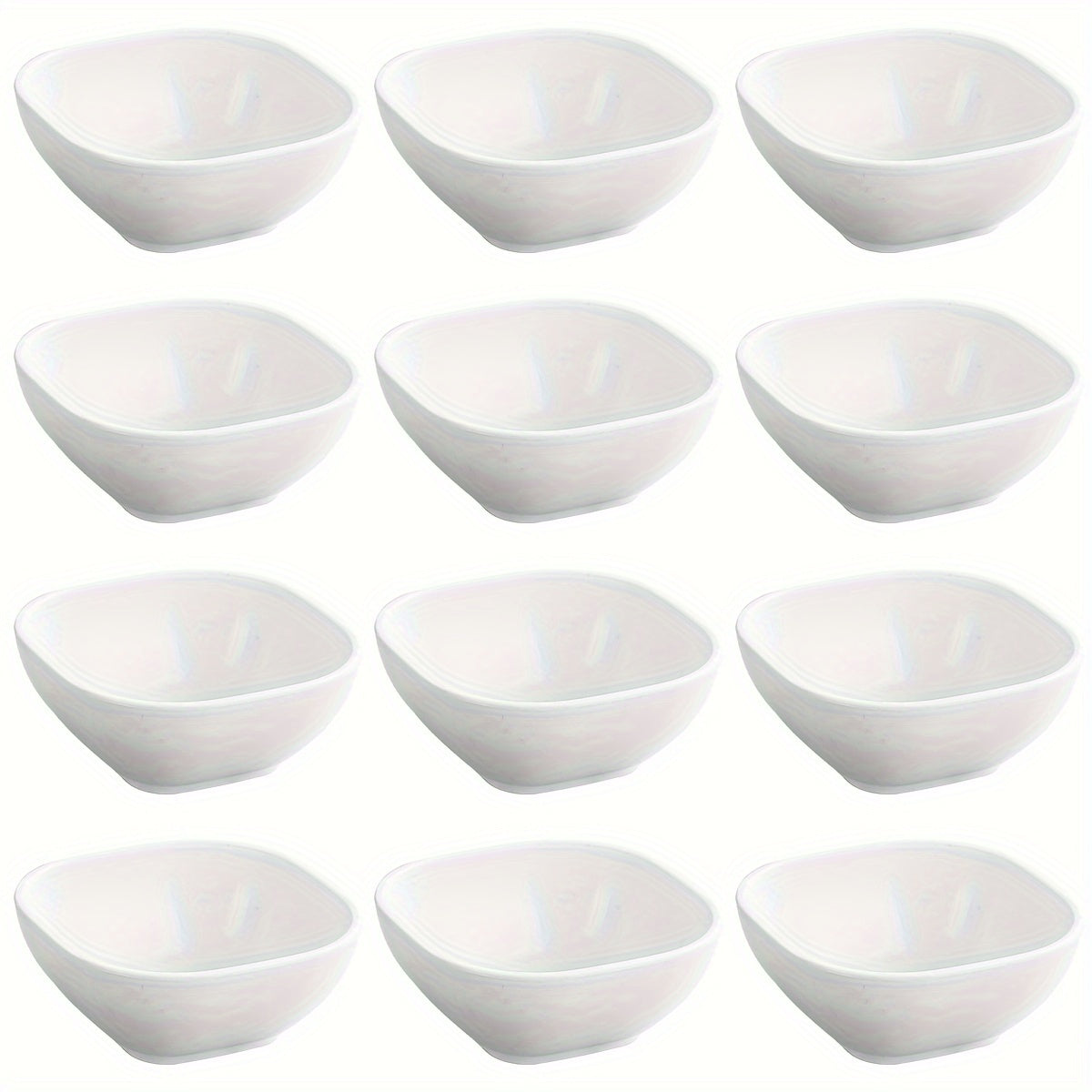 8 to 12 Square Ceramic Sauce Bowls for Korean, Chinese, Middle Eastern Cuisine