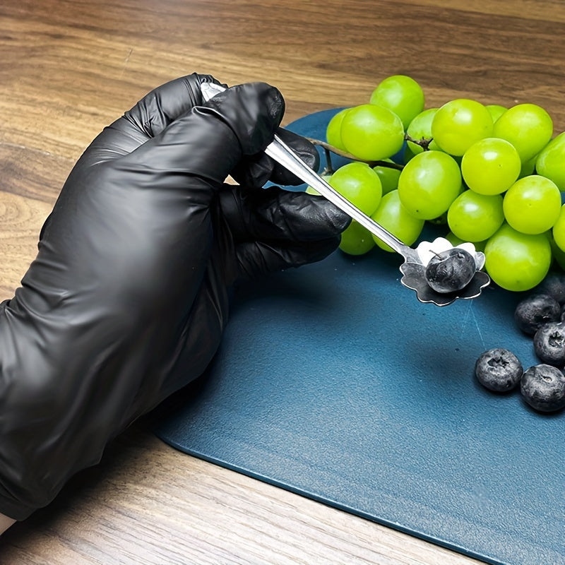 Qora bir martalik Nitril qo‘lqoplar, tozalash, soch bo‘yash, tirnoq san'ati uchun 50 yoki 100 dona