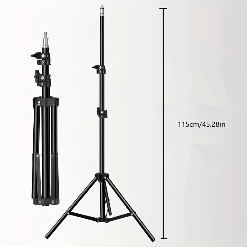 10-Inch Heavy-Duty Adjustable Light Stand with 1.1m Tripod for Photography Studio Lighting