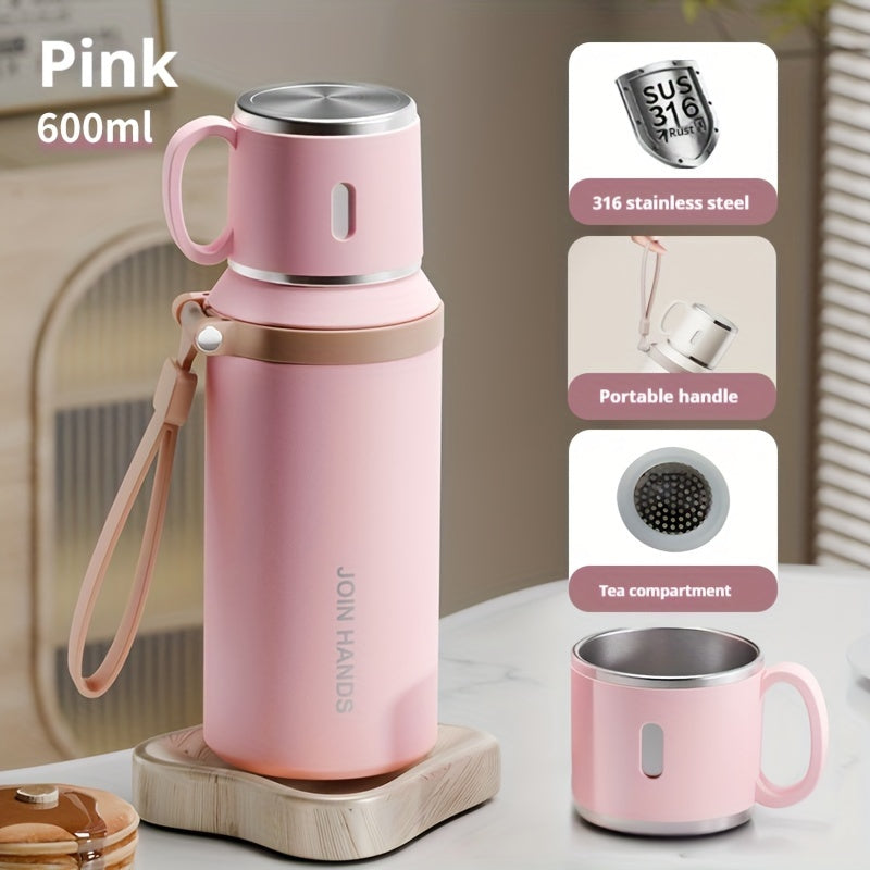 Stainless Steel Water Bottle with Tea Infuser Leak-Proof Vacuum Insulated Reusable