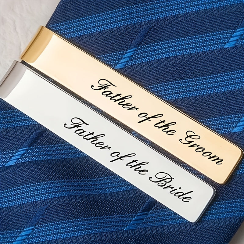 Men's Stainless Steel Tie Clip Engraved Wedding Valentine's Day Gift