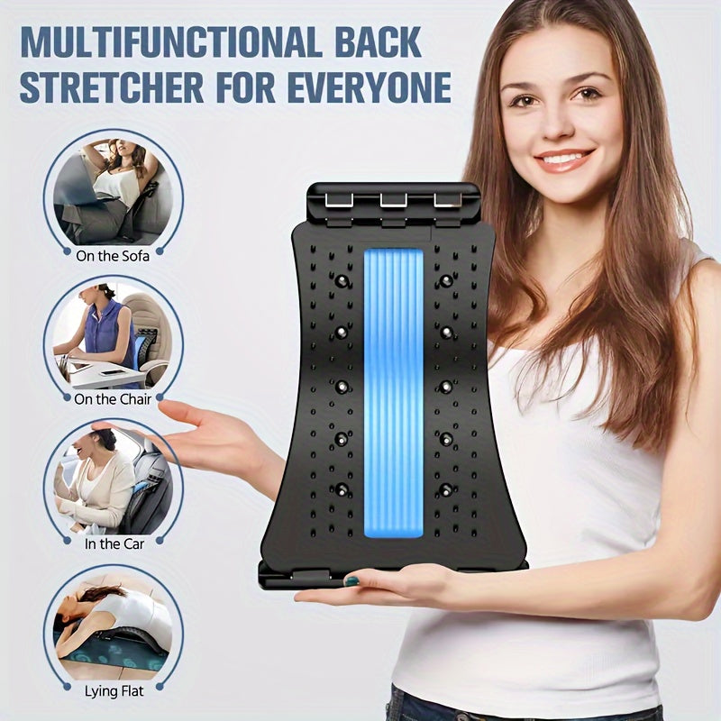 Adjustable Back Stretcher for Low Back Pain Relief Spine Decompression Massage Device