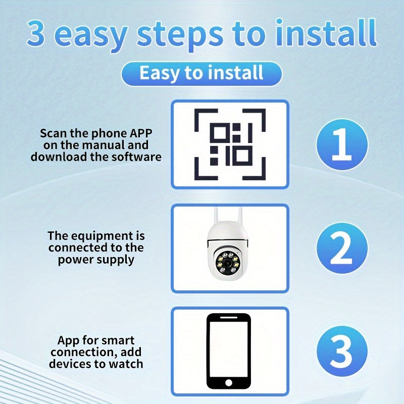 1080P HD simsiz uy xavfsizlik kamerasi bilan uyingizni tashqarida kuzatib boring. Ushbu kamera tungi ko'rish, USB orqali zaryadlash va oson kuzatish uchun smartfon ilovasi boshqaruvi bilan jihozlangan.