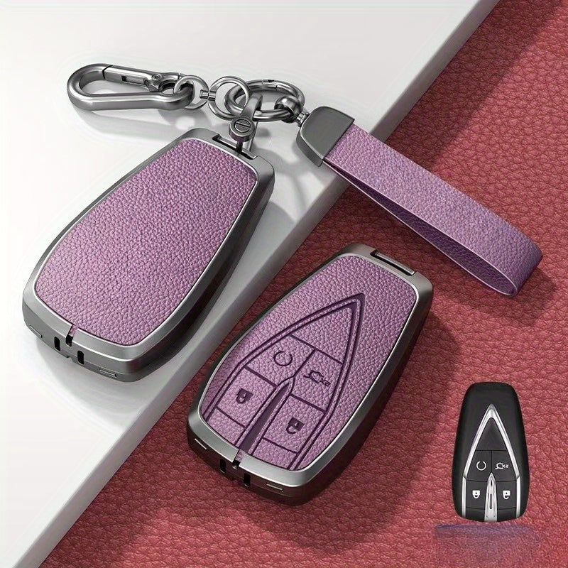 Car Remote Key Fob Cover Zinc Alloy Keychain for SUV Jeep Accessories