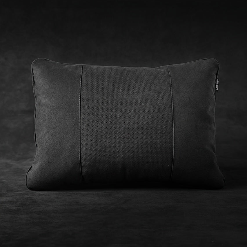 Universal Suede Headrest and Lumbar Support Combo Breathable Ergonomic Pillow Set