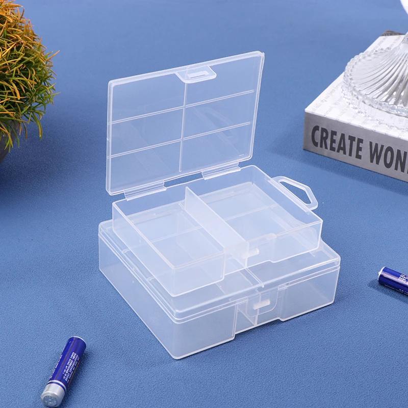 Plastic Battery Storage Box Holds 24 AA AAA Batteries for Home Organization