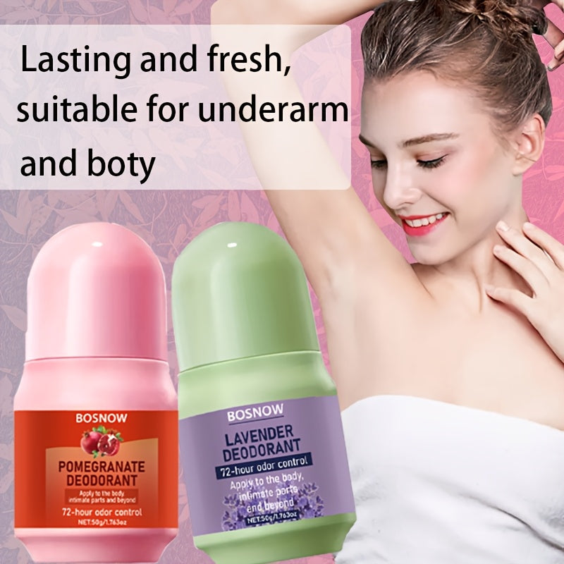 Unisex Pomegranate Lavender Deodorant Set Natural Plant Ingredients Long-Lasting 72H