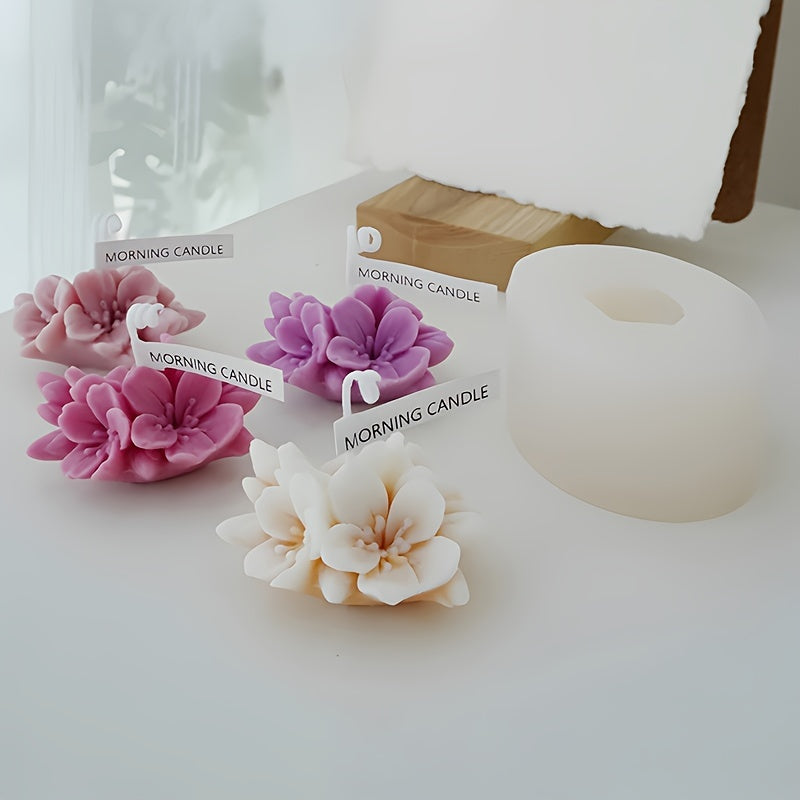 Silicone Mold for DIY Candles and Soaps 3D Peach Cherry Blossom Pink Purple White