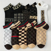 10 пар мужских и женских коротких носков из дышащей влагоотводящей трикотажной ткани