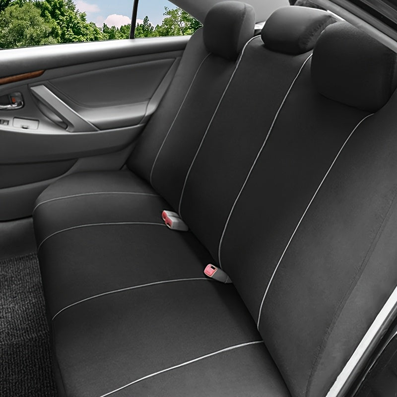 Universal Car Seat Cover Set 9pcs Black Gray Red Blue Cushions Auto Accessories