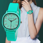Women's Silicone Band Quartz Watch in Candy Colors for Daily Wear