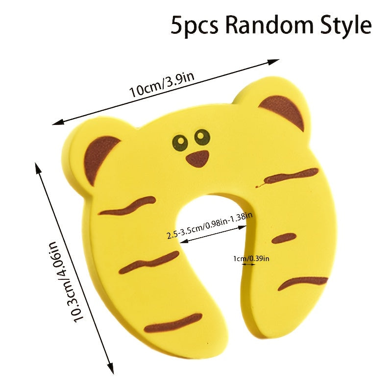 Set of 5 Animal Foam Baby Child Safety Door Stoppers for Christmas Halloween Thanksgiving