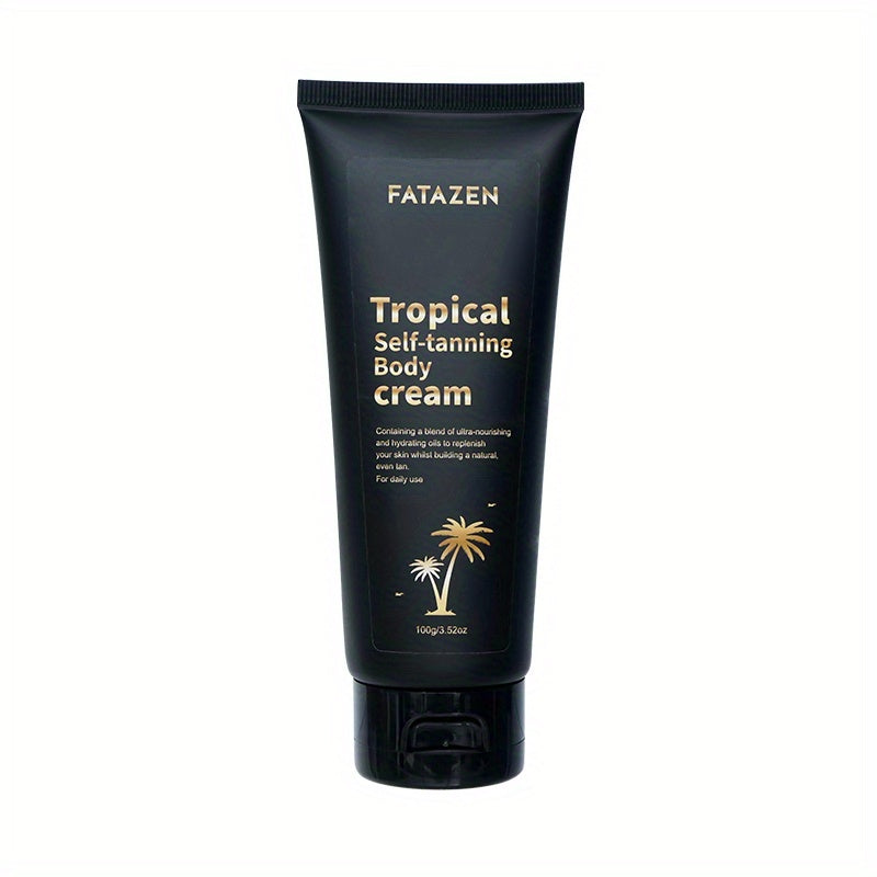 FATAZEN Bronzing Cream: Uniseks, Tabiiy, Paraben va Spirt O'lchovsiz, Aloe Vera bilan Uzoq Muddatli Quyoshsiz Qora, O'rta Terini Yaxshilaydi, Barcha Teri Turlari Uchun