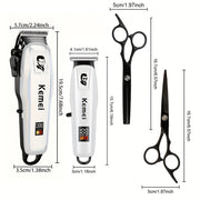 Set de cortapelos eléctrico con pantalla LCD, portátil, para almacenamiento y uso doméstico