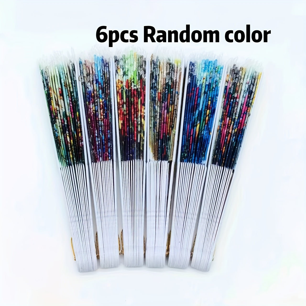 6 ta Vintage Dantel Qiyshaytirilgan Ventilyatorlar - Chiroyli Gullar naqshi, Lenindan tayyorlangan, To'ylar va Partiyalar uchun ideal