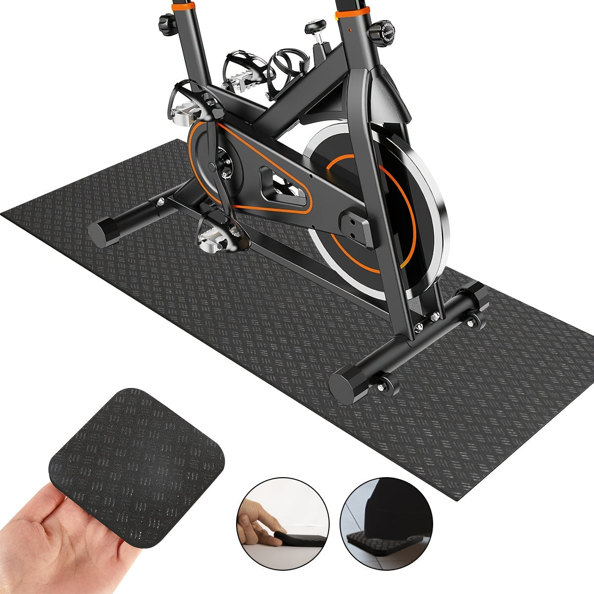 Shock Absorbing Treadmill Mat Non Slip Noise Reduction Cushion for Running and Elliptical Machines