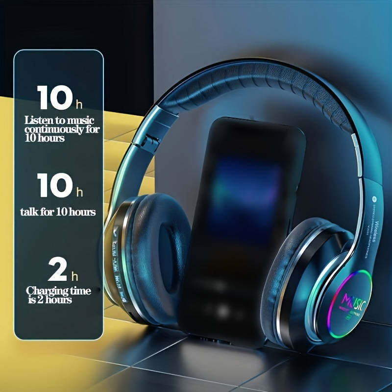 Simsiz o'yin quloqchinlari chuqur bass bilan, egiluvchan yengil dizayn, 3.5mm audio kabeli bilan mos keladi. Tugmachali ovoz nazorati, kondensator mikrofon, suv o'tkazmaydigan dizayn emas, USB.