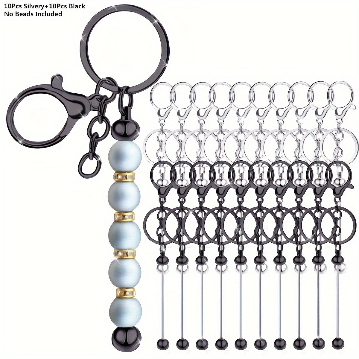 Set of 20 Gold Keychain Pendants for DIY Crafts and Gifting Valentine's Christmas Theme