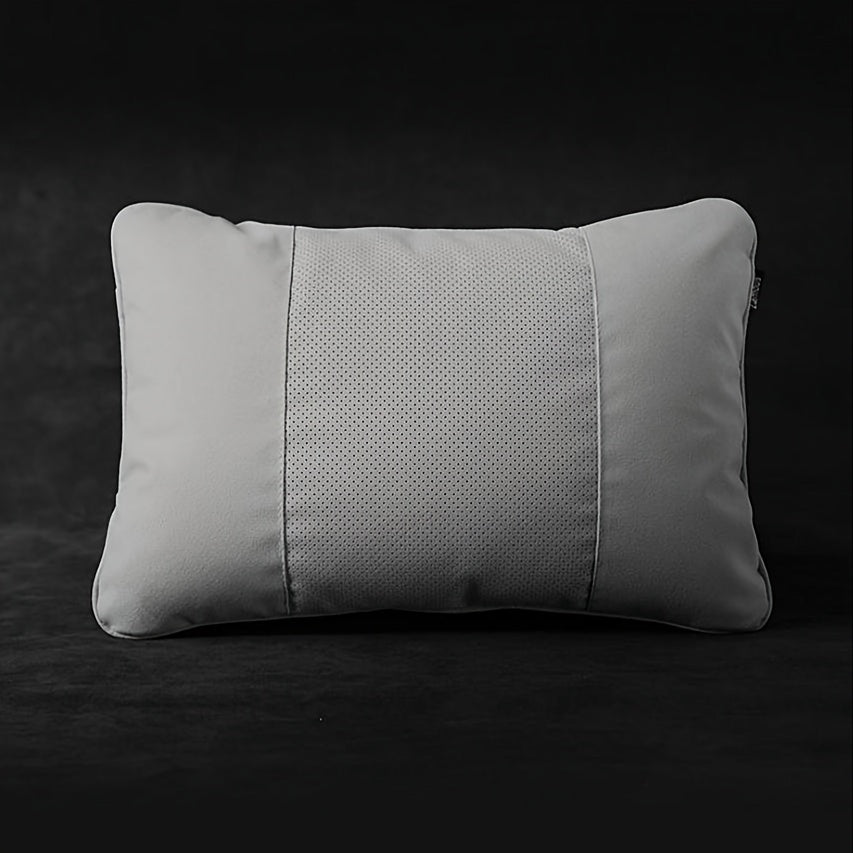 Universal Suede Headrest and Lumbar Support Combo Breathable Ergonomic Pillow Set